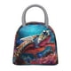 thumbnail image 1 of Disketp Colorful Ocean Sea Turtle Bolsa Térmica para Almuerzo, Lonchera con Abertura Amplia y Gran Capacidad, Organizador Reutilizable para Mujeres, Hombres y Adultos, 1 of 6