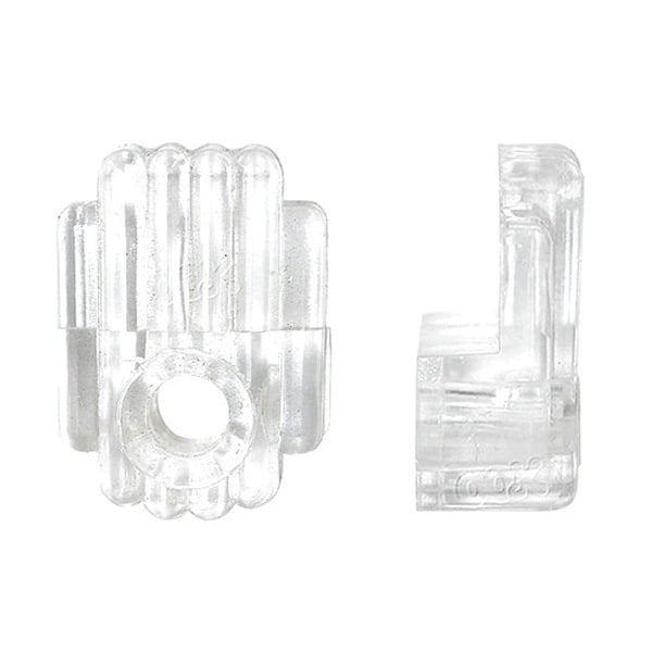 Contemporary 1/4" Mirror Clips #53205 Clear Plastic pack of 4 selling 2/lot 