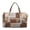 Art Retro Flower, variant on Quilted Duffel Bag for Women Weekender Bag Lightweight Overnight Luggage Bags Retro Mushroom Butterfly Print Carry On Gym Bag with Zipper Pockets for Men Workout