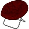 Mainstays Broken Corduroy Saucer Chair, Red Sedona