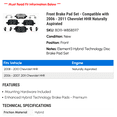 thumbnail image 2 of Front Brake Pad Set - Compatible with 2006 - 2011 Chevy HHR Naturally Aspirated 2007 2008 2009 2010, 2 of 2