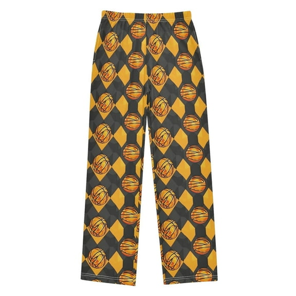 joogoo Basketball Checkered Pajama Pants Pj Bottoms Sleepwear Lounge L