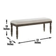 thumbnail image 2 of Pemberly Row Modern Transitional Washed Espresso Wood Dining Bench, 2 of 7