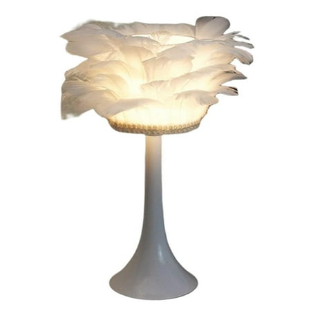 

Feather LED Desk Light Bedside Lamps Nightlight for College Dorm Home