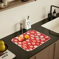 thumbnail image 5 of Yayeee Dish Drying Mat for Kitchen Counter 18" x 24" Microfiber Super Absorbent Coffee Decorative Pad, Orange Christmas Ornaments Pattern, 5 of 9