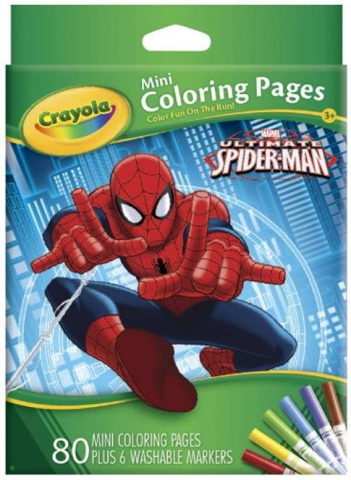 Crayola Ultimate Spiderman Mini Coloring Pages Multi Colored - Walmart.com