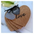 thumbnail image 3 of ZHANGHU Heart Cork Coaster (6 Sets of 4, 24 Coasters) Perfect Table Décor or Party Favors for Weddings, Baby Showers, Bridal Showers or Birthday, 3 of 6
