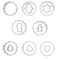 thumbnail image 2 of GOOHOCHY Juego de 8 cortadores de galletas de acero inoxidable, moldes metálicos para pasteles navideños, 2 of 8