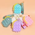 thumbnail image 4 of Monedero de silicona con forma de burbuja para niñas, bonito juguete para regalar, con llavero, 4 of 5