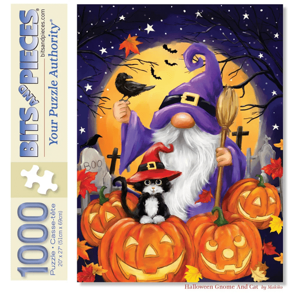 Bits and Pieces Halloween Gnome Jigsaw Puzzle 1000 Piece 20" x 27"