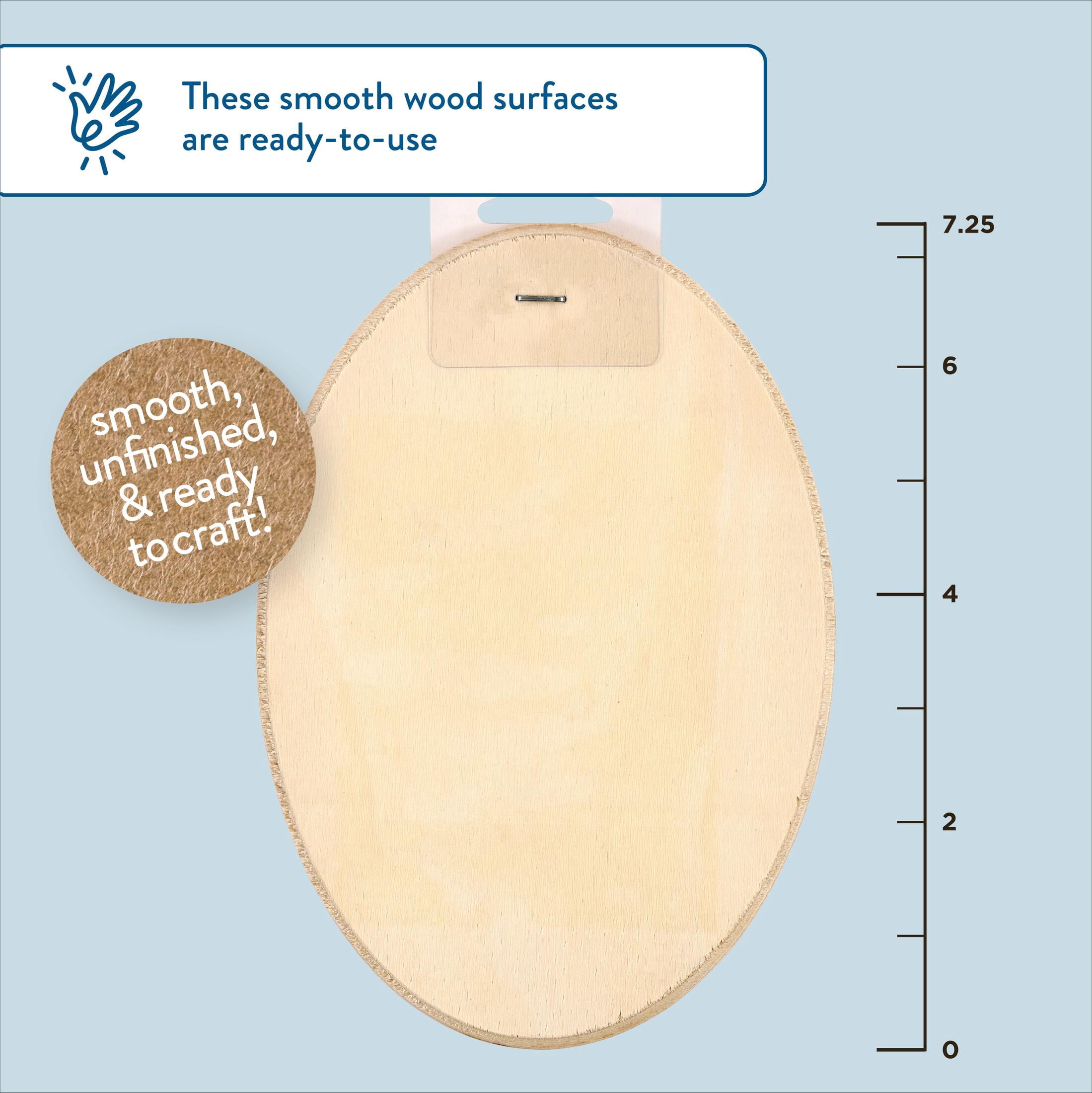 Hello Hobby Wood Oval Plaque, 7.25" x 5"