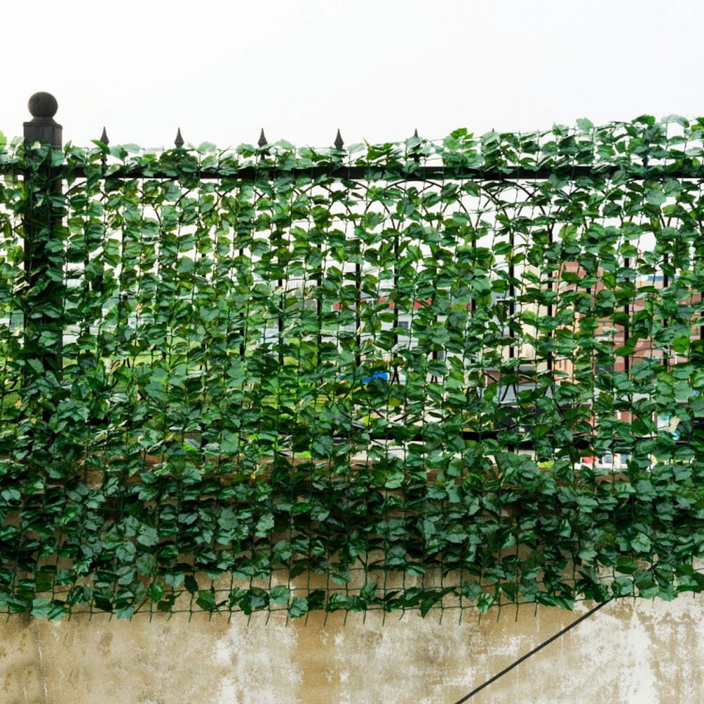 Spaco 40 x 95 inch Faux Ivy Leaf Decorative Privacy Fence, Privacy Fence with Tightly Attached Leaves, Simulated Green Vine Privacy Fence for Indoor and Outdoor, Green