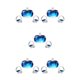 thumbnail image 3 of Sidaley Adhesivo Sin pegamento Material de primera Práctico para quitar Calcomanías de realidad virtual Prevención de polvo Pegatinas fuego azul 5piezas, 3 of 4