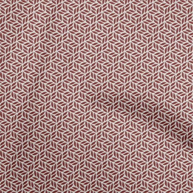 oneOone Velvet Maroon Fabric Asian Block Fabric For Sewing Printed Craft Fabric By The Yard 58 Inch Wide