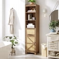 thumbnail image 2 of Vabches 70" Tall Bathroom Storage Cabinet, 6-Tier Rattan Bathroom Storage Cabinet with Adjustable Shelf & Drawer for Kitchen, Living Room, 2 of 7