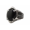 thumbnail image 5 of Mens Titanium Steel Ring With Gemstone Vintage Punk Gothic Retro Jewelry Gift For Him Ideal For Everyday Style, 5 of 9