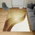 thumbnail image 2 of Contemporary Turkish Area Rug, Spiraling Stripes with Monochrome Tones Modern Art Inspirations Abstract, Soft Carpet for Living Room Decor with Distressed Look, 4' X 5.7', Pale Coffee, by Ambesonne, 2 of 4