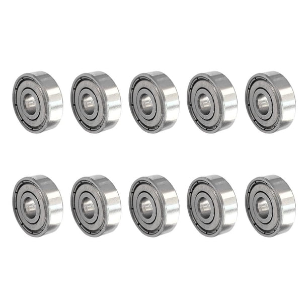Rodamientos de bolas de rueda de polea, 10 Uds., 6x19x6mm, rodamientos en miniatura de acero al carbono 626zz Ehuebsd Libre de BPA