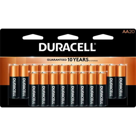Duracell, Coppertop, AA Battery, Long Lasting, 1.5 V, 20 Pack, Non Rechargeable