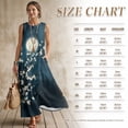 thumbnail image 7 of Xixirimido Moon Cherry Blossom Print Women Casual Dresses Maxi Summer Sundress Sleeveless Loose Fit A Line Long Dress with Pockets Beach Vacation Outfits, Size L, 7 of 7
