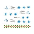 thumbnail image 3 of 1 Sheet Christmas 3D Nail Sticker Snowflakes Nail Tips decal Snowflakes Tatoos Party Manicure Transfer Sticker, 3 of 9