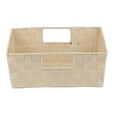 thumbnail image 6 of Home Basics Large Polyester Woven Strap Storage Bin With Handles, Ivory (6 Pack), 6 of 7