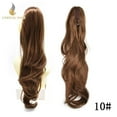 thumbnail image 2 of Jaw Claw Ponytail Thick Clip In Ponytails Hair Piece Hair Extension As Human Hair 10# Golden Brown, 2 of 2