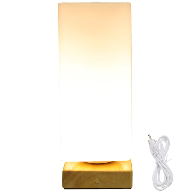 Lámpara de noche con jarrón y pantalla de cristal, lámpara de mesa minimalista para sala de estar.