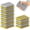 Gray, Yellow, variant on 8Pack Steel Scrub Sponges for Dishes Non Scratch Scouring Multi Use Metal Scrubber Heavy Duty Dish Wash Kitchen Sponge for Pot Dish Washing Hard Surface Cleaning (Multicolored)