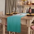 thumbnail image 2 of Table Runners 72 Inches Long Dress Scarves, Teal Green Ombre Farmhouse Kitchen Table Runner, Coffee Tablerunners, Contemporary Gradient Abstract Art 18x72 Inch, 2 of 9