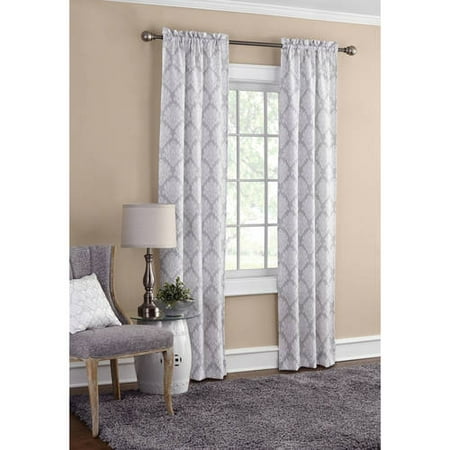 Mainstays 2 Pack Sailcloth Rod Pocket Curtain Panel Pair Walmart
