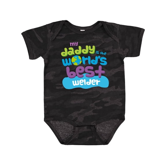 Inktastic Daddy Worlds Best Welder Boys or Girls Baby Bodysuit