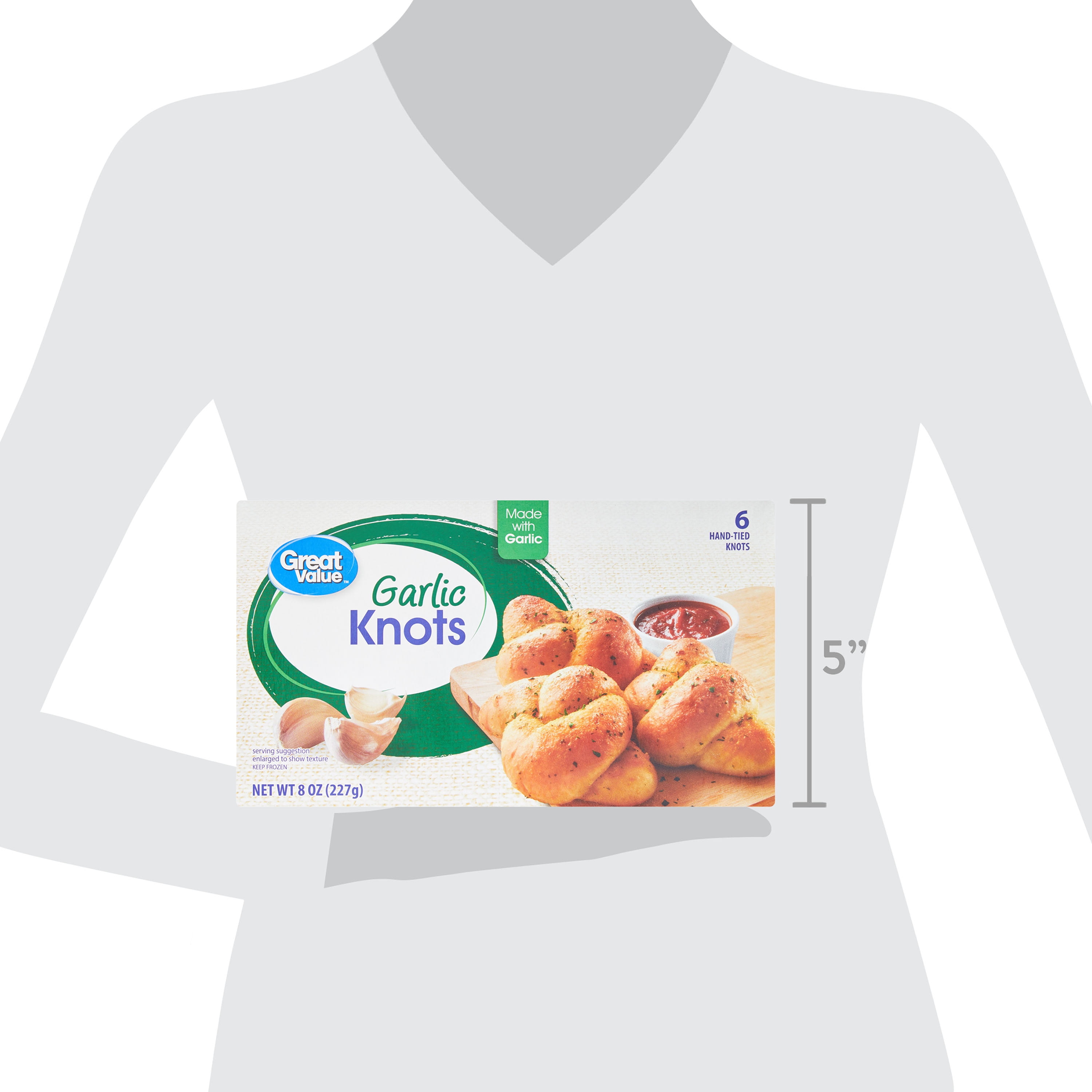 Great Value Garlic Knots, 8 oz, 6 Count (Frozen)
