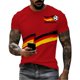 thumbnail image 4 of Women's Germany Football Graphic T-Shirt, Men's Soccer Graphic T-Shirt, Casual Short Sleeve Sports Top for Workout for Soccer Tournament 2026 Red Size: 3XL, 4 of 4