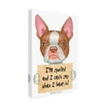 thumbnail image 2 of Danny Gordon Art 'Red Boston Terrier with Sign' Canvas Art, 2 of 3