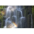thumbnail image 2 of Delisle, Gilles 18x13 Black Ornate Wood Framed with Double Matting Museum Art Print Titled - OR, Proxy Falls Waterfall rainbow over columns, 2 of 4