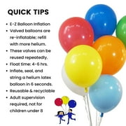 Big Barrel E-Z Safety Seal Helium Balloon Valves - Quickly Seals Latex Balloons - 25 Ct