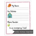 thumbnail image 3 of Inkdotpot Dry Erase Practice Worksheet I know my address, I know my phone number - Preschool, Kindergarten Laminated Worksheet, Homeschool Activities For Kids With 2 Dry Erase Markers-AZ, 3 of 7