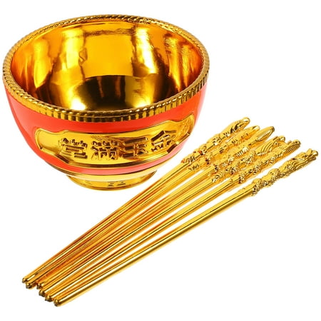 

1 Set Offering Bowl Chinese Style Sacrifice Bowl Holy Water Bowl with Chopsticks