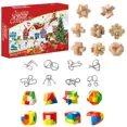 thumbnail image 4 of Calendario de cuenta regresiva de Adviento de Navidad de 24 días, juguetes antiestrés, Papá Noel, árbol de Navidad, alce, regalo para niños, calendario de adviento, 4 of 5