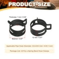 thumbnail image 2 of Uxcell Spring Band Hose Clamps, Manganese Steel Spring Clip Pipe for Fuel Line Silicone Vacuum Air Hose Tube Water Pipe 23.6-25.5mm OD 0.9"(22mm) ID, 2 of 7