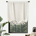 thumbnail image 7 of DriftAway  Blackout Linen Textured Solid Basic Room Darkening Thermal Insulated Tie Up 25"x47" - Light Linen, 7 of 7