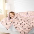 thumbnail image 3 of Erosebridal Black Bowknot 7pcs Bedding Comforter Set For Girls,Cute Bows Kawaii Loves Print Queen Bedding Sets,Reversible, 3 of 7