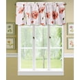 thumbnail image 1 of Sapphire Home 1PC Rod Pocket Floral Valance 54" W x 18" L, Decorative Orange Floral Print, Soft, Light Filtering Room Darkening Thermal Foam Back Lined, Window Valance Decoration, DRP Valance Orange, 1 of 1