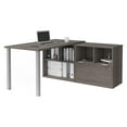 thumbnail image 5 of Bestar i3 Plus L-Desk with One File Drawer in Bark Gray, 5 of 9