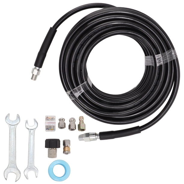 Kit de hidrolavadora de 5800 psi, boquillas M22 de 1/4 de pulgada, 15 m, para inodoros y alcantarillas.