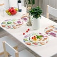 thumbnail image 5 of Vegetables Drink Bread Fruits Black Round Placemats Plate Mats 15 Inch Non-Slip Heat Resistant Washable PVC Set Indoor for Kitchen Dining Table 1PC, 5 of 6