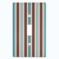 thumbnail image 2 of Metal Light Switch Wall Plate Outlet Cover (Green Brown Striped Wall - Single Toggle), 2 of 2