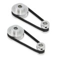 thumbnail image 1 of Zeberoxyz Juego de 2 poleas de sincronización de aluminio GT2 de 20 y 48 dientes con 2 piezas de longitud de 200 mm de ancho y correa de 6 mm (20-48T-8B-6), 1 of 5