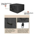 thumbnail image 4 of Waterproof Heavy Duty Gas Fire Pit Table Cover, Square Fire Pit Cover, UV Protected Fire Pit Cover for Outdoor, 36" L x 36" W x 20" H, 4 of 6